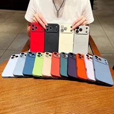 Liquid Silicone Case For iPhone 17 Pro Max MagSafe Velvet Lining Cover