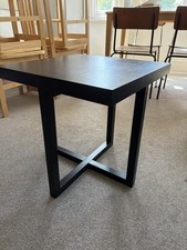 Modern Black Square Side Table | 49x49x49 cm | Minimalist Design
