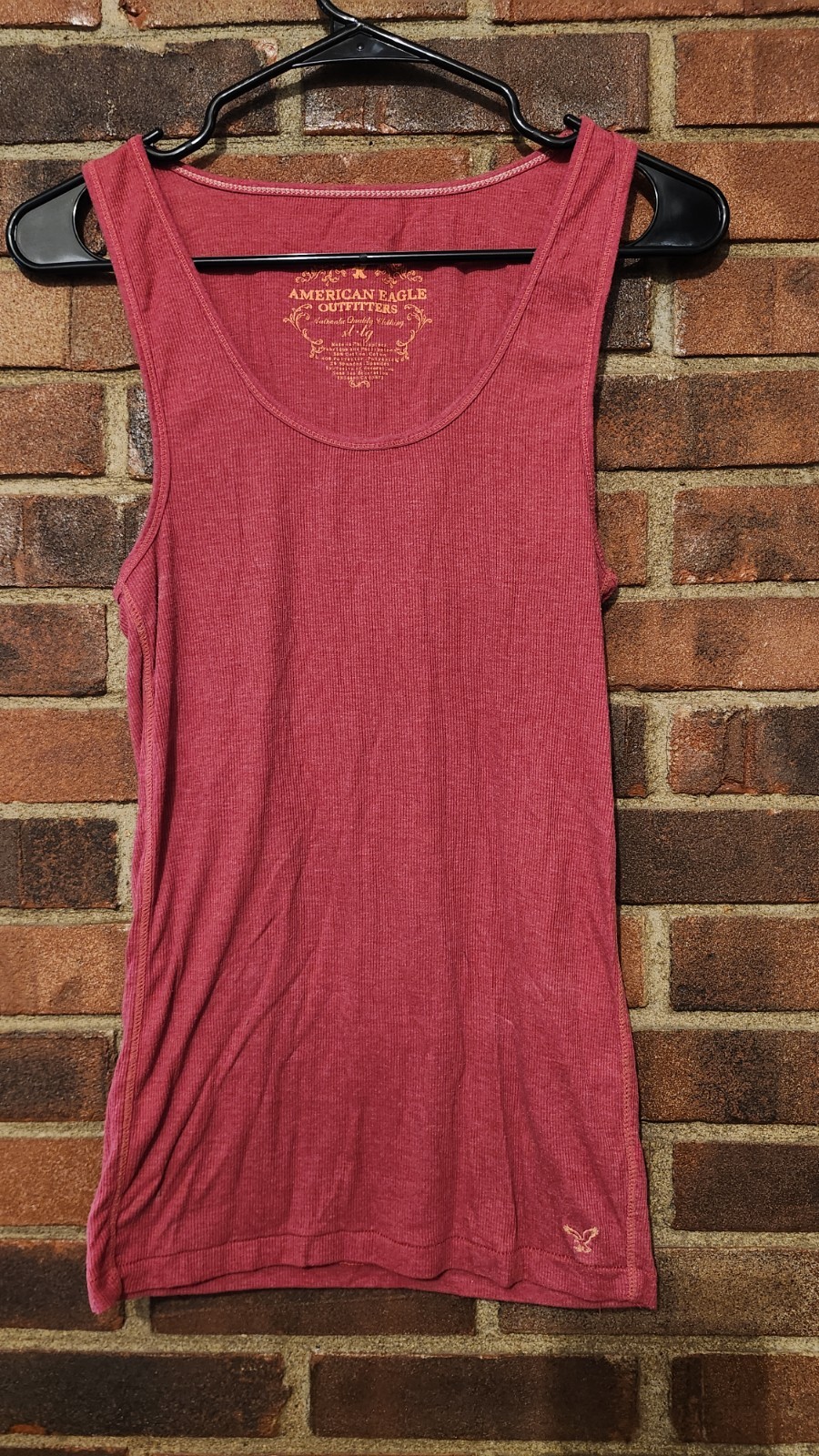 American Eagle Red Knit Scoop Neck Tank Top XL Women's Y2K Vintage
