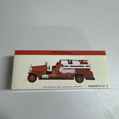 New 1924 Buffalo Fire Truck Diecast Model Reader's Digest High Speed 1:64 Scale