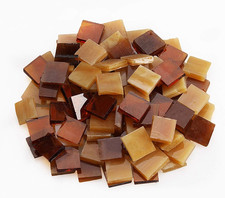 Mosaic Tiles 270 Pieces / 200 G Pack of Colored Mica Glass Mosaic Tile Supplies