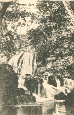 England Gennets Foss Wasserfall Vintage Postkarte