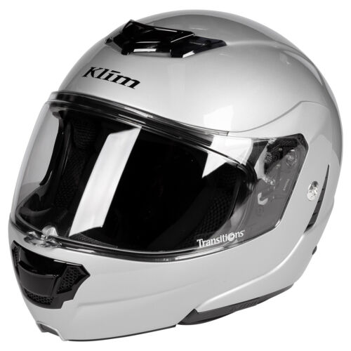 Klim TK1200 Karbon Modular Helmet ECE/DOT (Gloss Silver - X-Large) - Picture 3 of 8