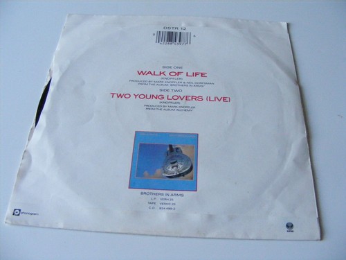 Dire Straits Original 1985 7" Vinyl Single Walk Of Life / Two Young Lovers - Picture 2 of 4
