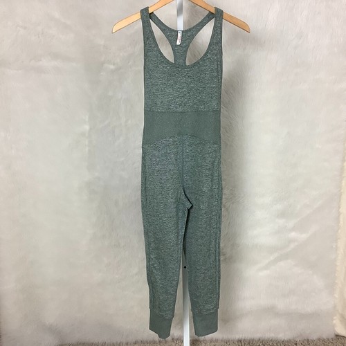 Free People Movement Green First Place Bodysuit Unitard Jumpsuit S