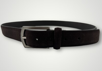 LORO PIANA Brown Suede Belt SZ 90/36 Alsavel Belt Suede Chocolate | Belts Loro Piana US main image 3