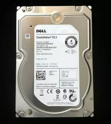 Dell 2TB 7200RPM 6Gb/s 3.5" SAS Hard Drive Seagate ST2000NM0023 01P7DP With Tray - 第 2/3 張圖片