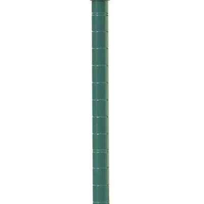 86'' Wire Shelf Green Adjustable Metal Epoxy Posts - 4 Poles Included in Set
