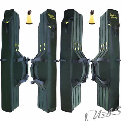 Delta Fishing Rutentasche 2 & 3 Fach 100-195CM Karpfen Angel Futteral Sha