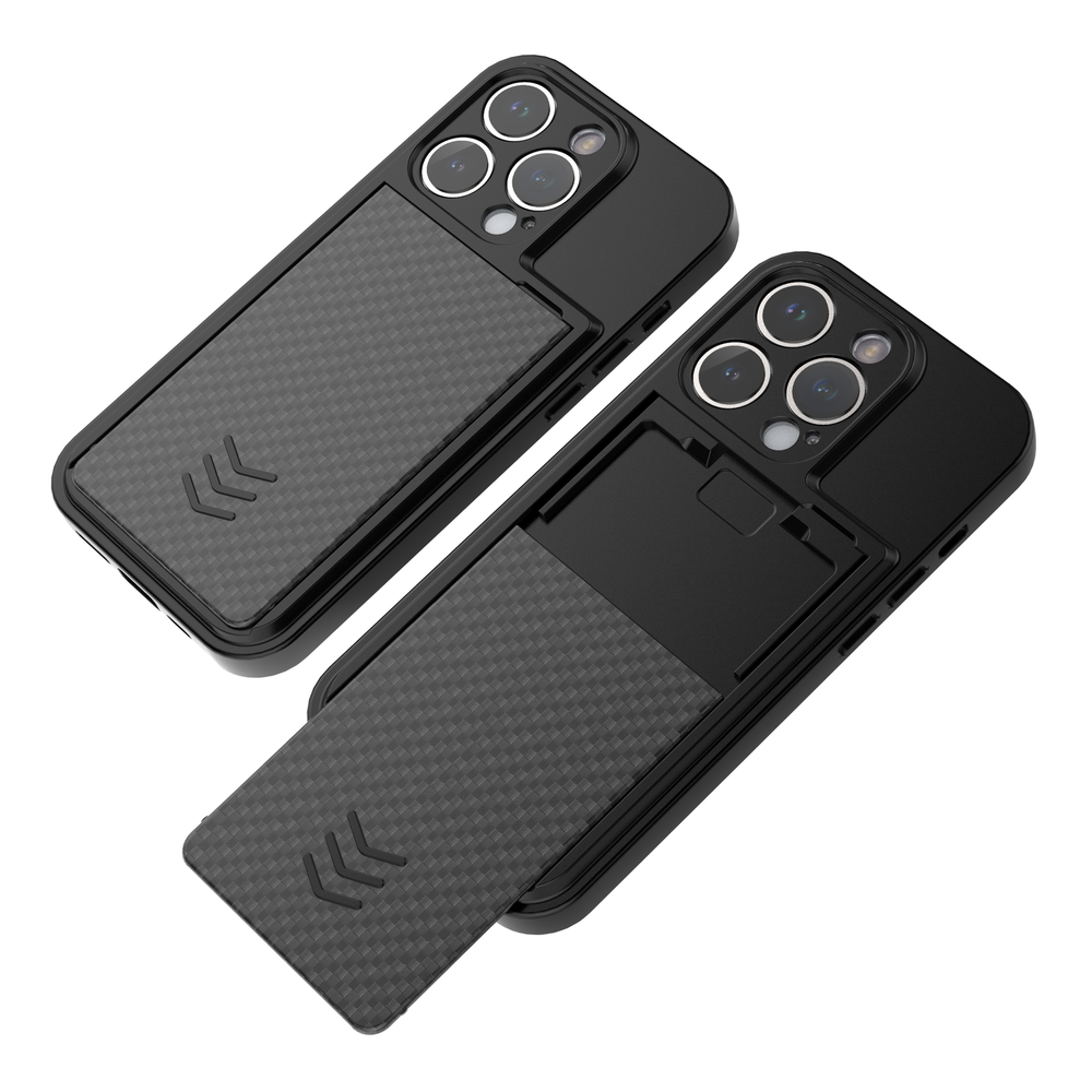 For iPhone 15 Pro Max/14 13 Pro Max Hard PC Phone Case with Back Card Holder