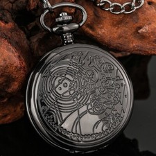 Steampunk Doctor Who Quartz Pocket Watch Pendant Necklace Chain Full Hunter Gift