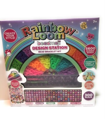 NEW Rainbow Loom Beadmoji Design Station Bead Bracelet Kit - 5600 Rubber Bands!