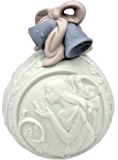 PALLA DI NATALE LLADRO 2001 vintage in pensione - porcellana con scatola e documenti