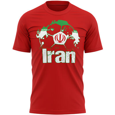 Iran Flag Football T Shirt Christmas Gifts for Him Lovers Mens
