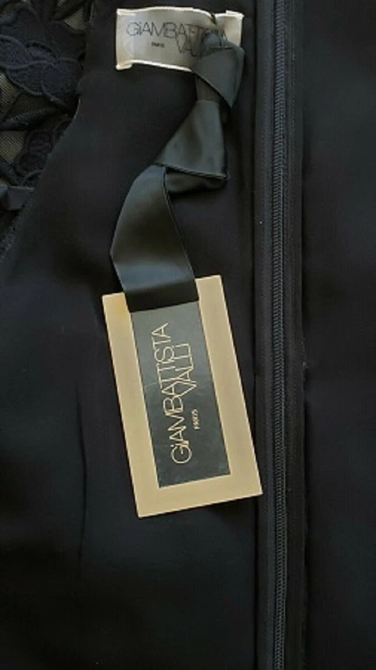 NUEVO CON ETIQUETAS 2,5K GIAMBATTISTA VALLI Negro Mezcla de Algodón Sin Mangas LBD Elegante Talla 40 XS   Foto 4 de 4