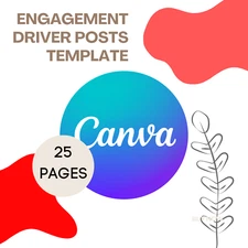 25 Engagement Driver Post Canva Templates Editable Digital Download