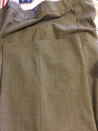 NUOVO Faconnable Pantaloni eleganti donna lana Glen a quadri piatto davanti - 16 - Foto 3 di 5
