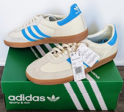 Men's US Size 13 - Sporty&Rich x adidas  Samba OG 'Cream Blue' IE7096 Brand New