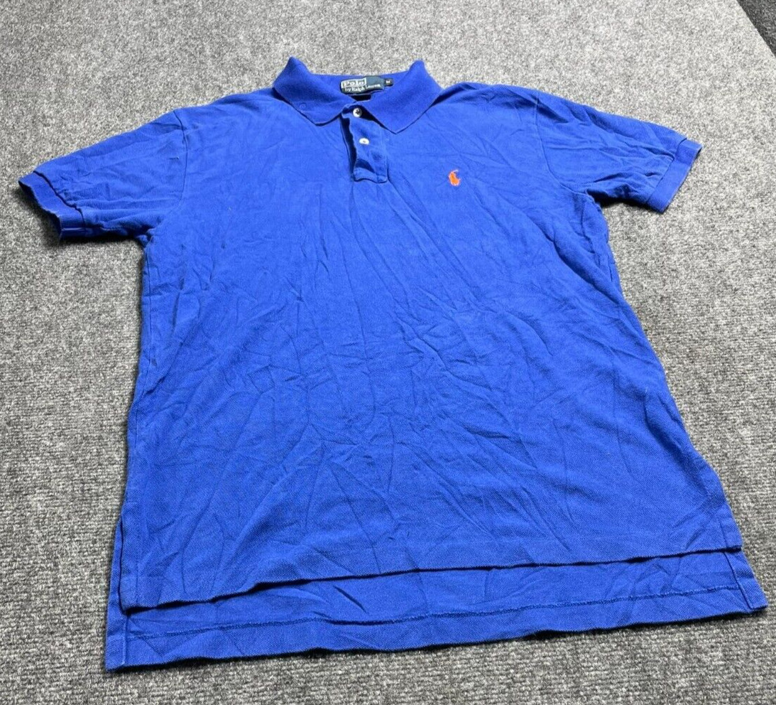 Polo Ralph Lauren Men's Royal Blue Shirt Short Sleeve Button Closure Size M