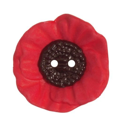 Poppy Buttons Red Two Hole or Shank 20mm 28mm 41mm Remembrance Day - Image 4 of 4