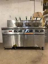 Fryer with Dump Station Frymaster FMH350SE3 Bank Filtration Nat. Gas Tested