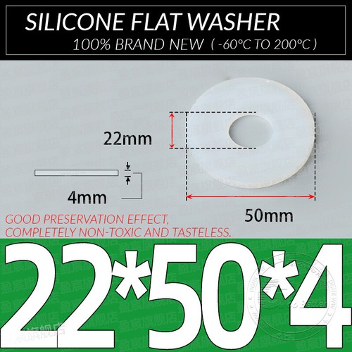 1MM - 5MM THICK WHITE SILICONE HIGH TEMP FLAT RING RUBBER WASHER SEAL GASKETS - Picture 237 of 255
