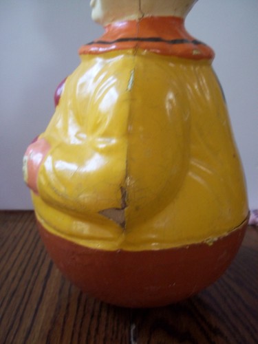 Schoenhut Paper Mache 12” Clown Roly Poly Fair Condition - Picture 8 of 11