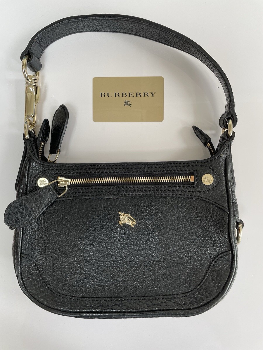バッグ Vintage Burberry Leather Handbag Black Vintage Burberry Leather Handbag Black