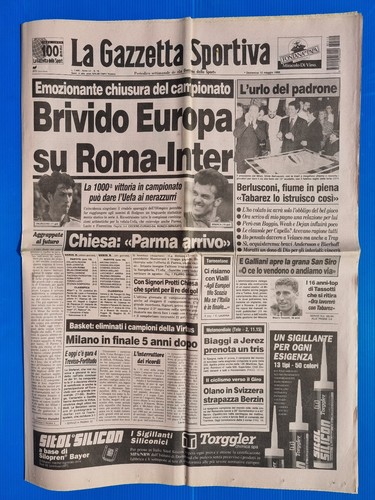 INSERTO L'ERA BERLUSCONI N. 9 1994 SCUDETTO E COPPA FORZA MILAN ORIGINALE