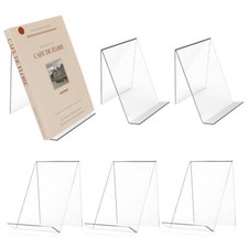 5pcs Acrylic Book Stand Without Ledge for Displaying Pictures, Books, Artworks