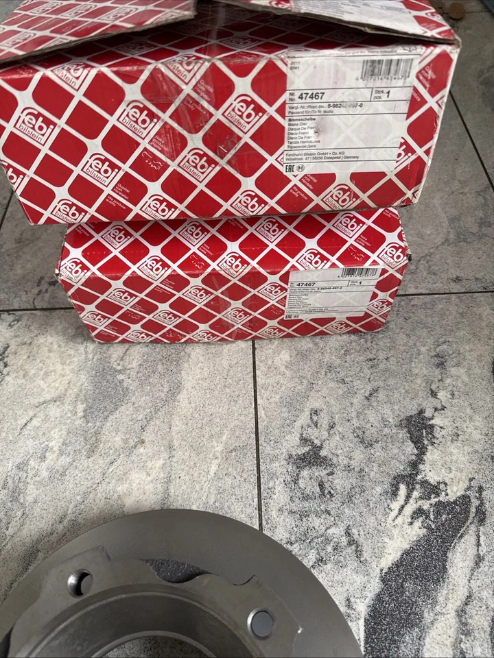 Febi Rear Brake Disc Set Fits Isuzu Truck N-Series 8980240060 8982488970 - Image 3 of 4