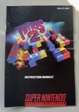 Tetris 2 Super Nintendo original instruction booklet only