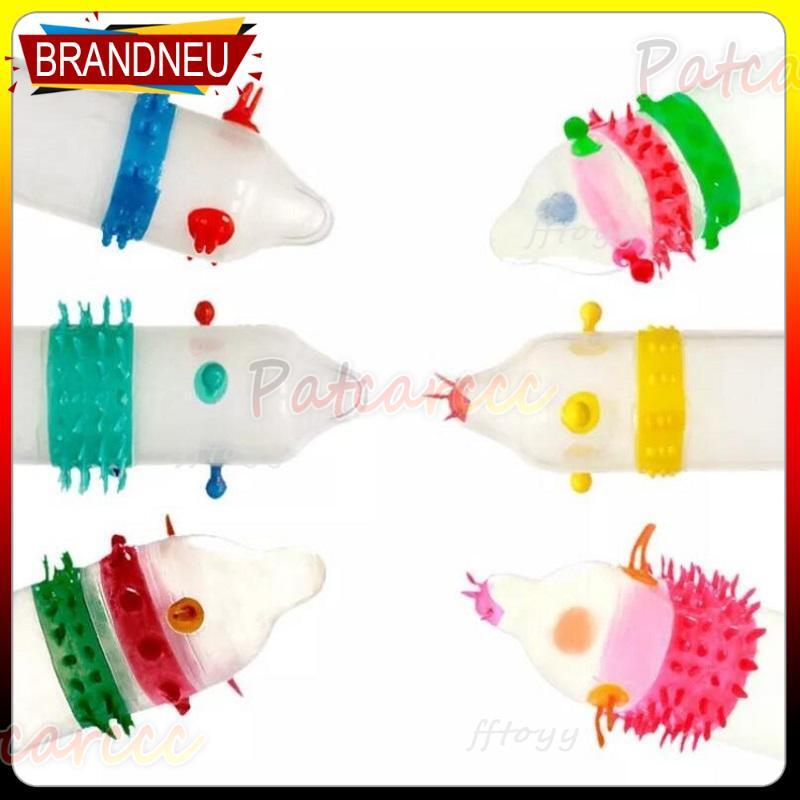 5/10X spezielle Kondome mit Rippen Noppen Kugeln und Stacheln, extra Stimulation