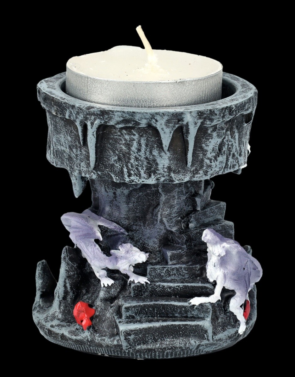 Anne Stokes Dragon Mage Tealight Candle Holder Figurine, Polyresin