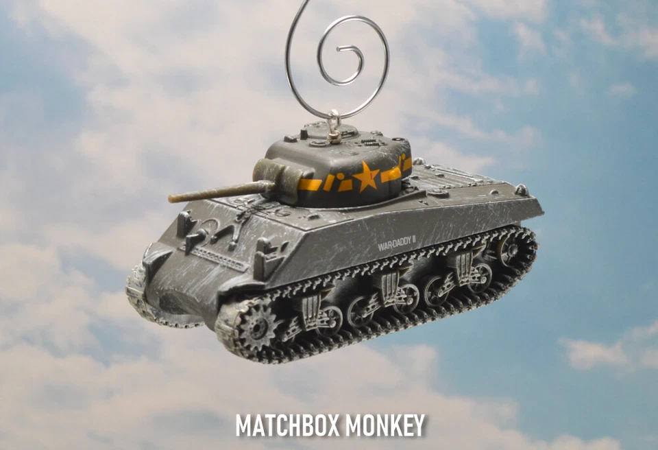 War Daddy II USA Sherman Tank M4A1 WWII Army USMC Christmas Ornament World - Image 2 of 4