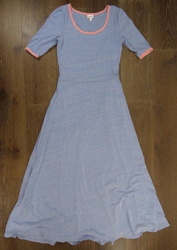 Lularoe Kleid Ana Maxi Blau Rosa Damen Größe M - Bild 7 von 12
