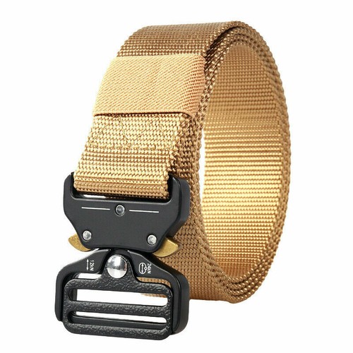 Tactical Army Combat Belt Waistband Men's Casual Military Rescue Rigger Belts - Foto 7 di 15