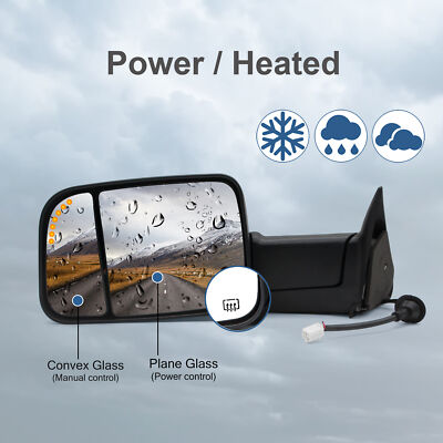 Find 1998-2001 DODGE RAM 1500/2500 POWER HEATED FOD EXTEND TOW TOWING MIRRORS PAIR In CA, LA - Foto 5