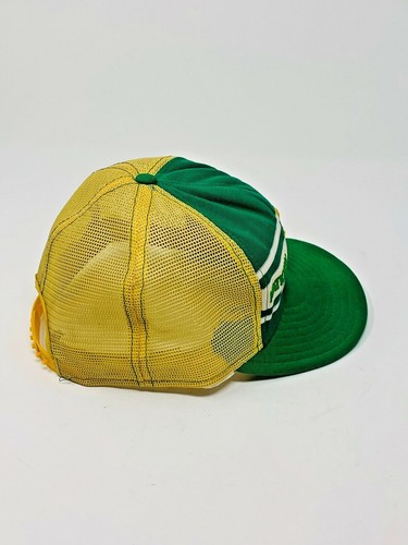 Indiana National Champs Snapback Green and Yellow Baseball Cap Size Large - Picture 3 of 6