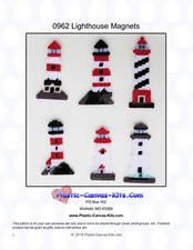 Lighthouse Magnets- Plastic Canvas Pattern or Kit