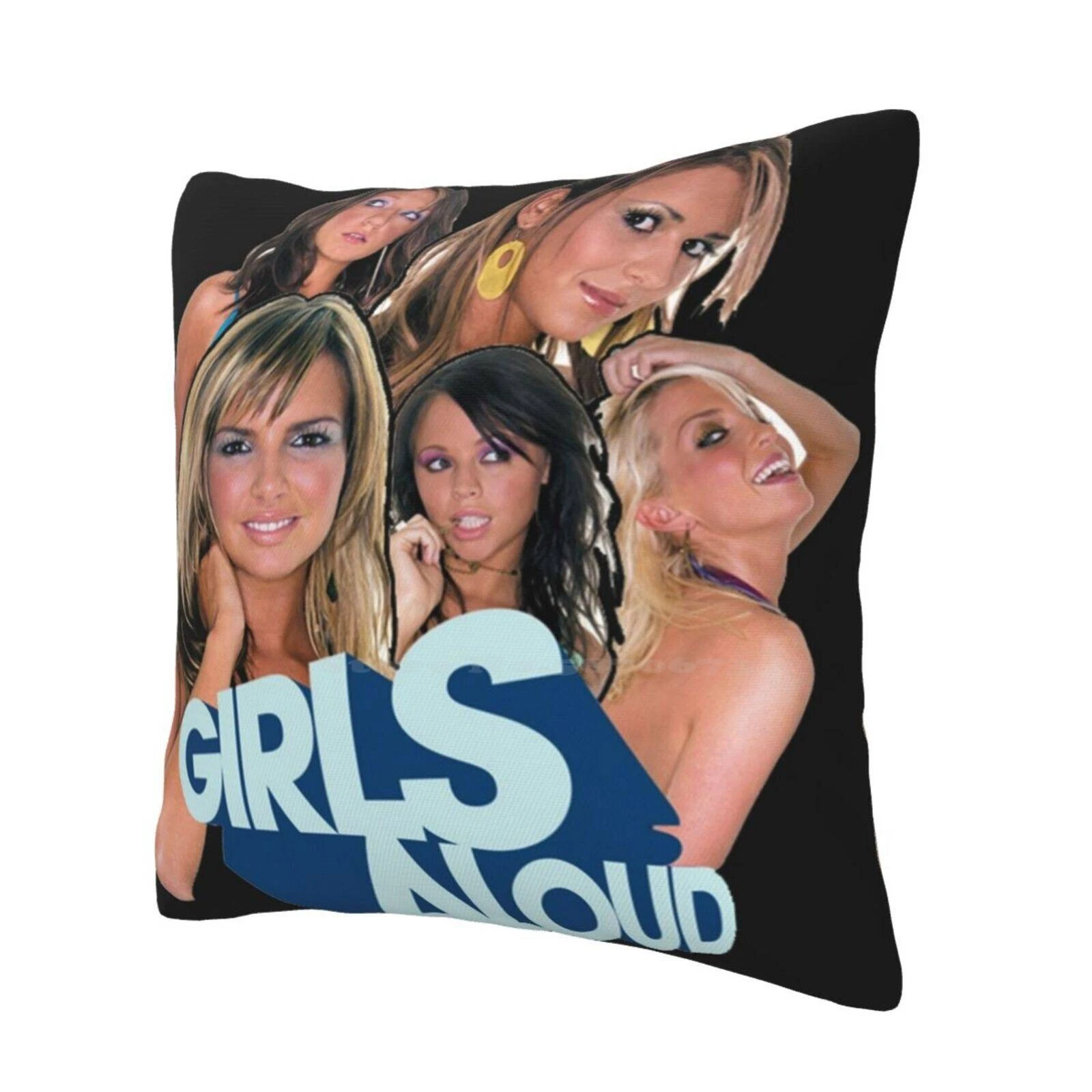 Girls Aloud Pop Icons Pillow Cover - Music Decor Polyester Cushion for Living Room