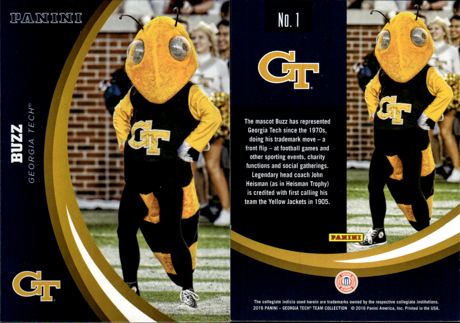 2016 Panini Georgia Tech Yellow Jackets Multi-Sport ~ Choose Your Card