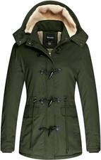 Wantdo Women's Winter Thicken Jacket Cotton Coat With Removable Hood Xl