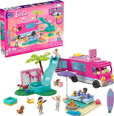 MEGA Barbie, Dream Camper Adventure, Bauspielzeug für Mädchen und Jungen +6 Jahre o