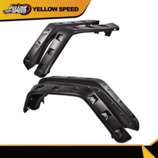 4PCS FIT FOR 07-18 JEEP WRANGLER JK POCKET RIVET STYLE FENDER FLARES W/LED SIDE
