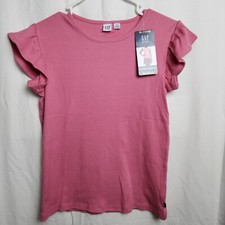 GAP Kids Girl's Short Sleeve Pullover 100 Cotton Tee T-Shirt 14/16 NWT Pink New