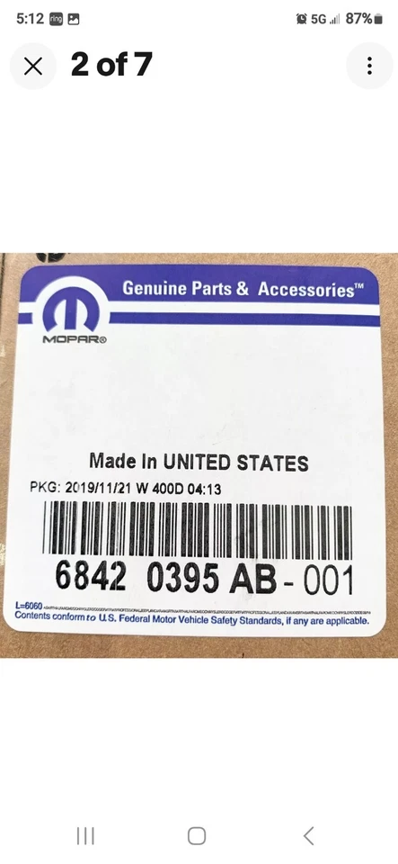 Dodge Caliber 2011-2020, Journey, Jeep Compass, carrocería del acelerador Patriot OEM NUEVO EN CAJA Foto 2 de 4
