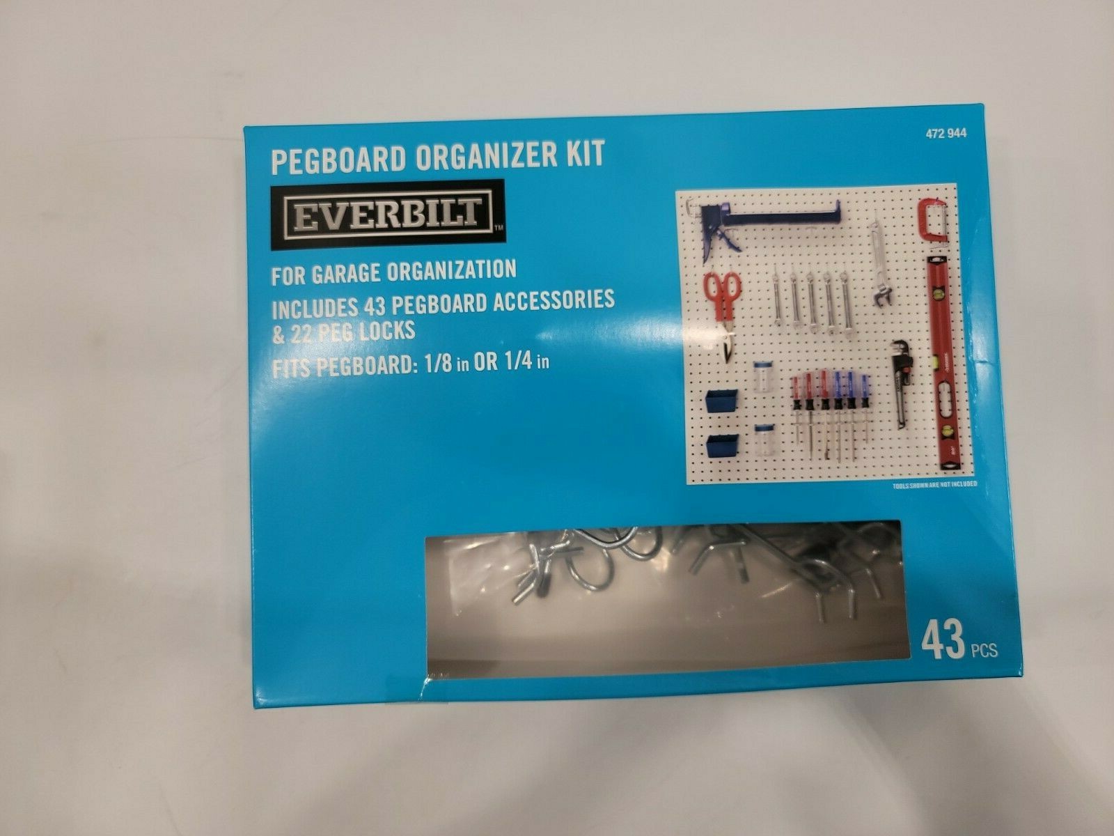 Everbilt Pegboard Organizer 1/8 in. Zinc Plated Steel Metal (43Piece) eBay