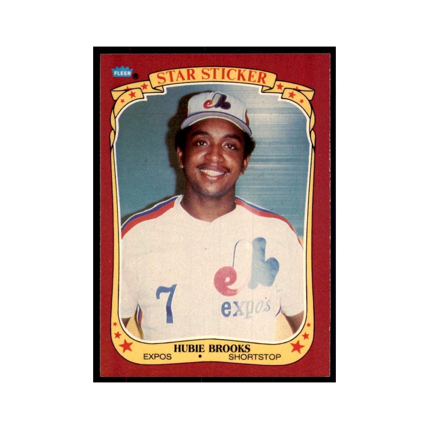 1986 Fleer Star Stickers Hubie Brooks Baseball Cards #12