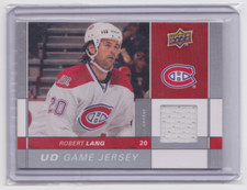 2009-10 UPPER DECK SERIES 1 UD GAME JERSEY ROBERT LANG #GJ-LG MONTREAL CANADIENS